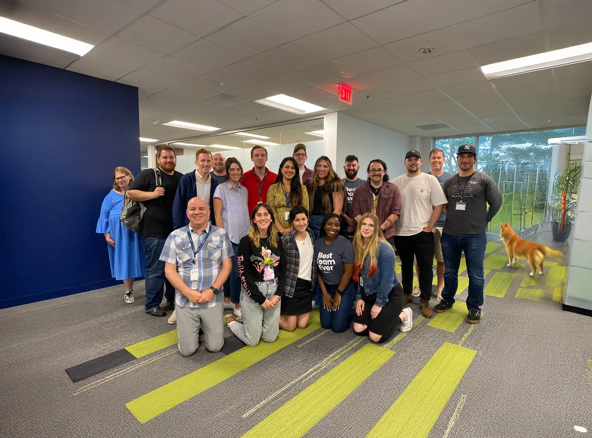 David with his Snap One teammates in the office