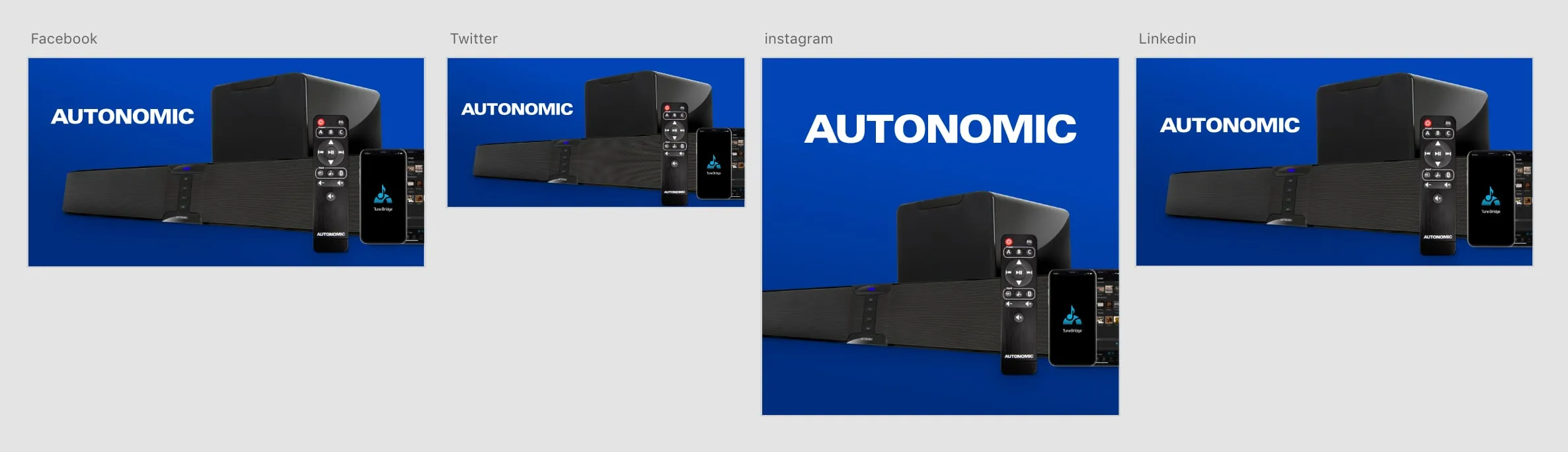 Set of Autonomic display banners in several sizes
