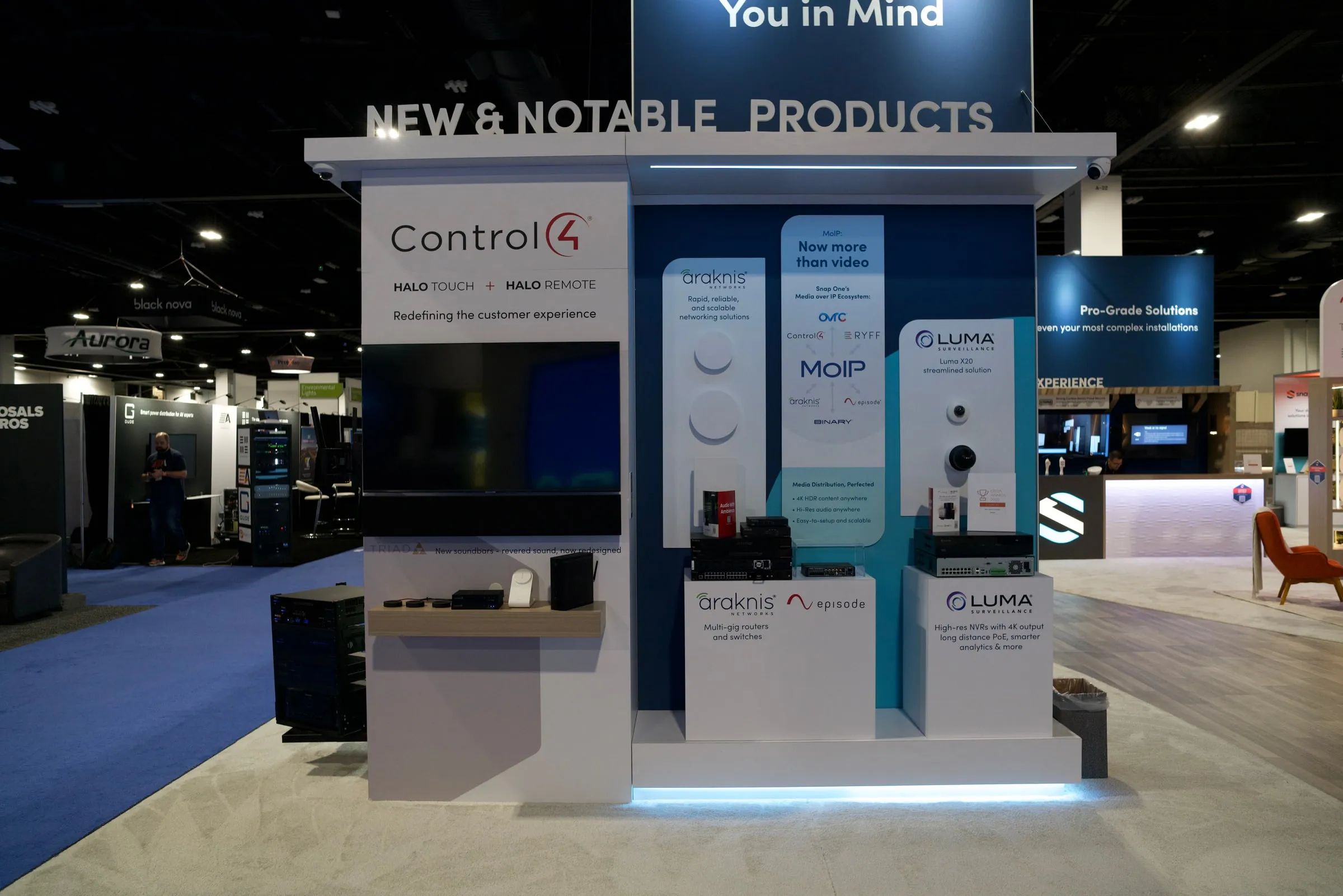 New and Notable Products wall before the show opened