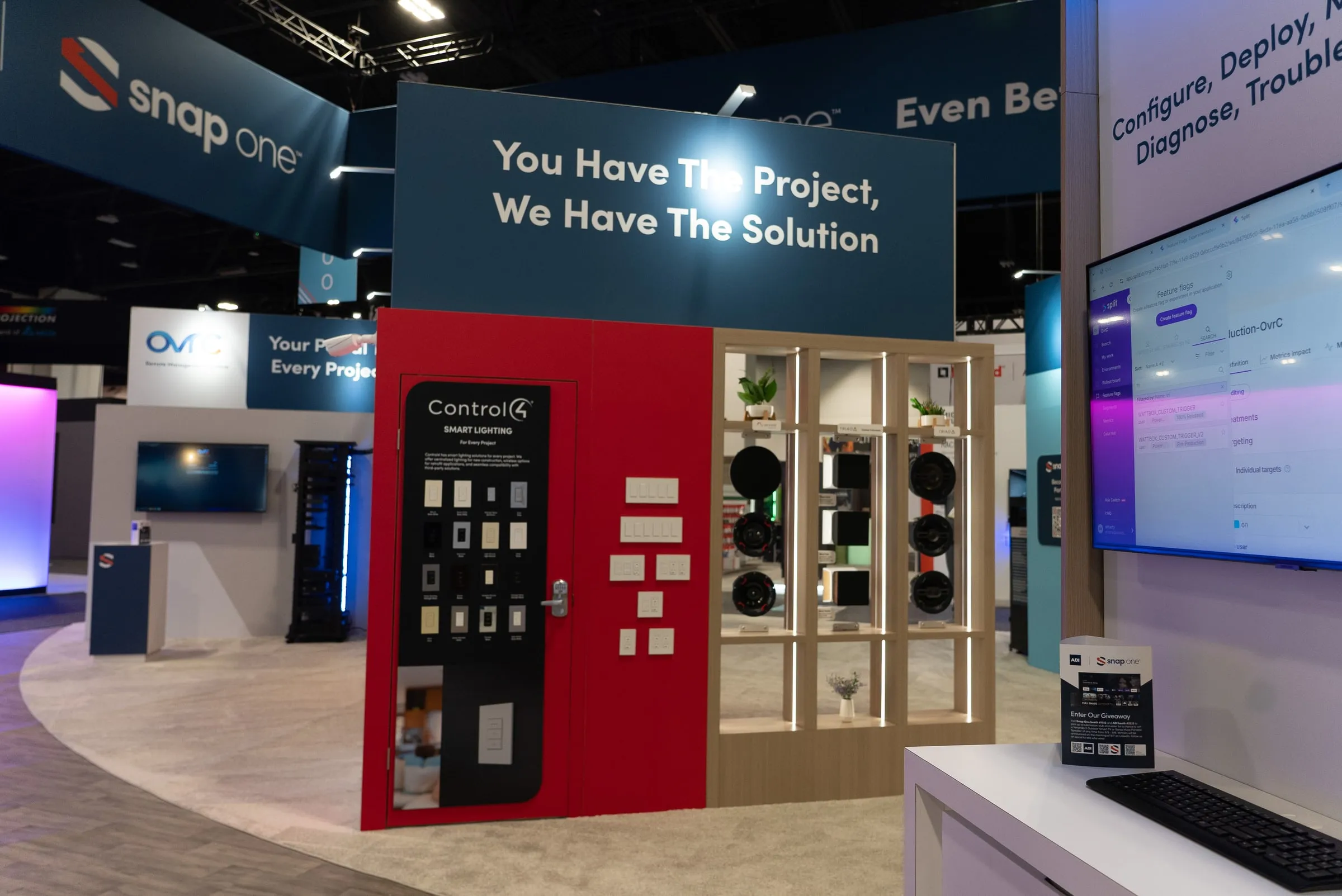 Control4 display: "You Have The Project, We Have The Solution"