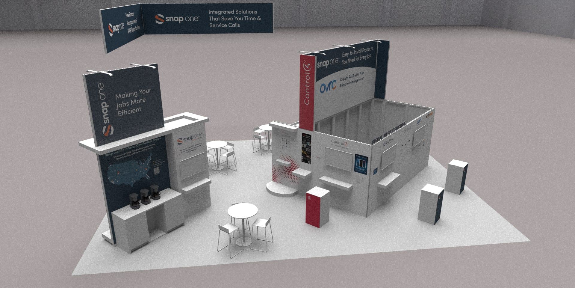 3D rendering of the booth from another angle