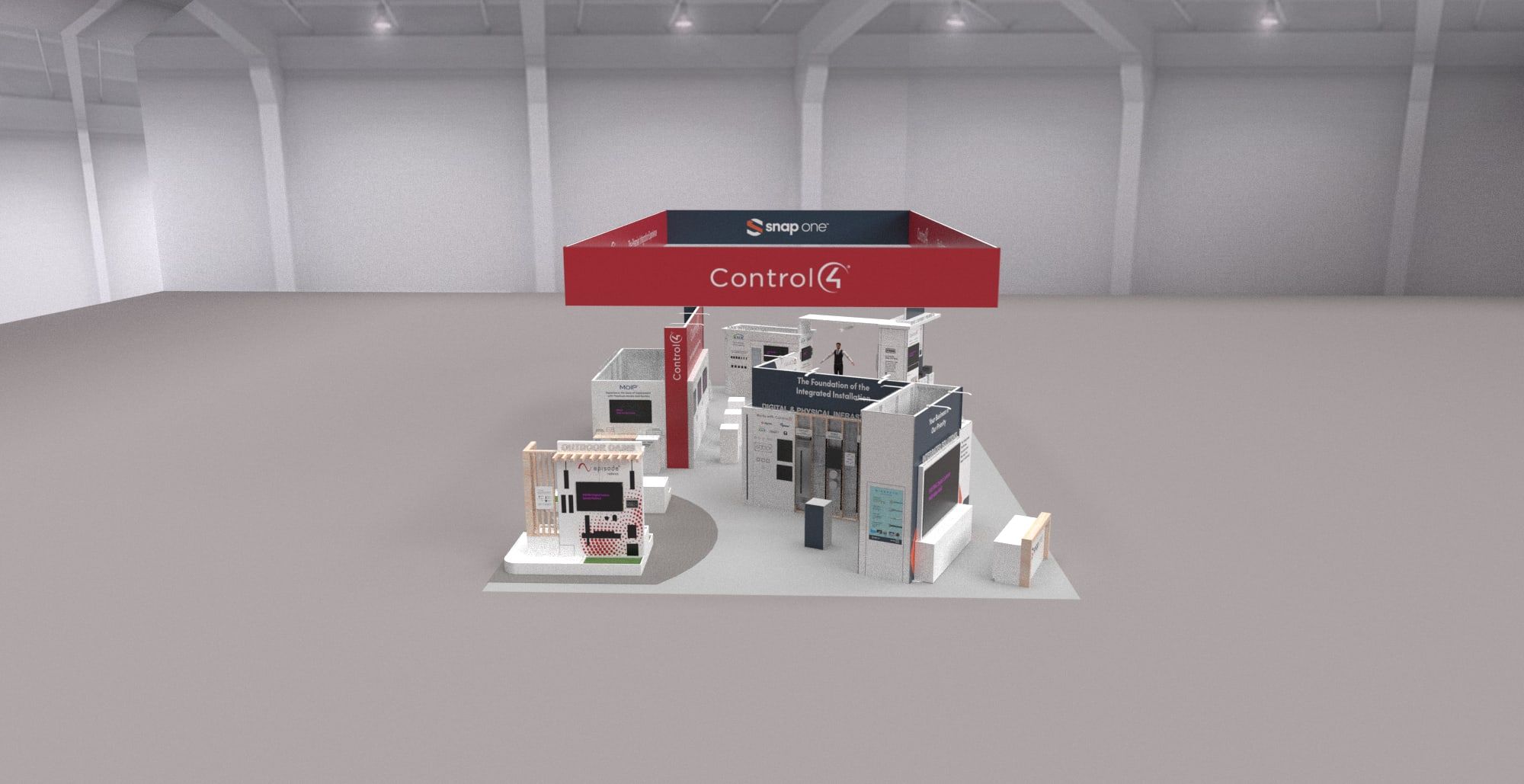 3D rendering of the ISE 2024 booth from a different angle (6 of 6)