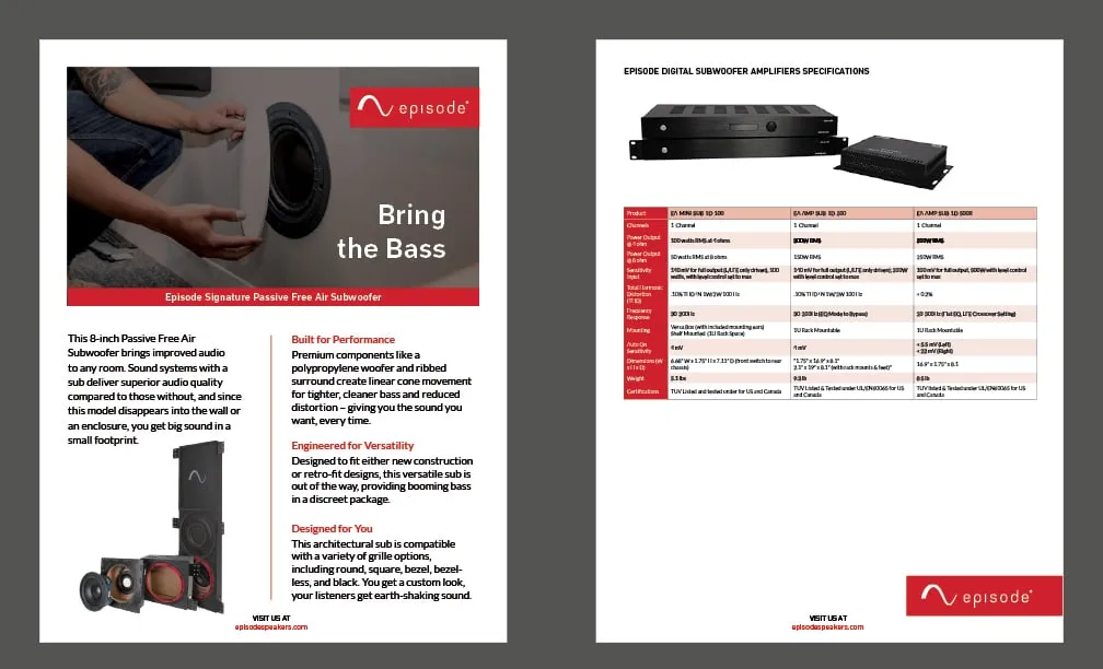 WattBox cut sheet with a product comparison table