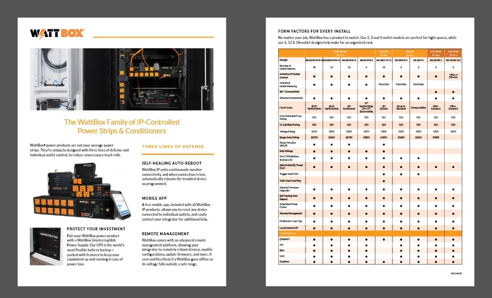 Episode landscape cut sheet: "Expertly blend into outdoor environments," with specifications page