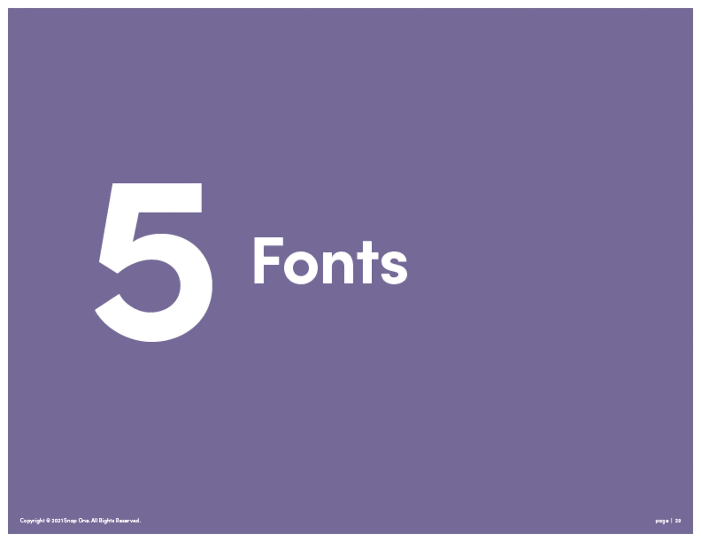 Brand book section divider: 5, Fonts