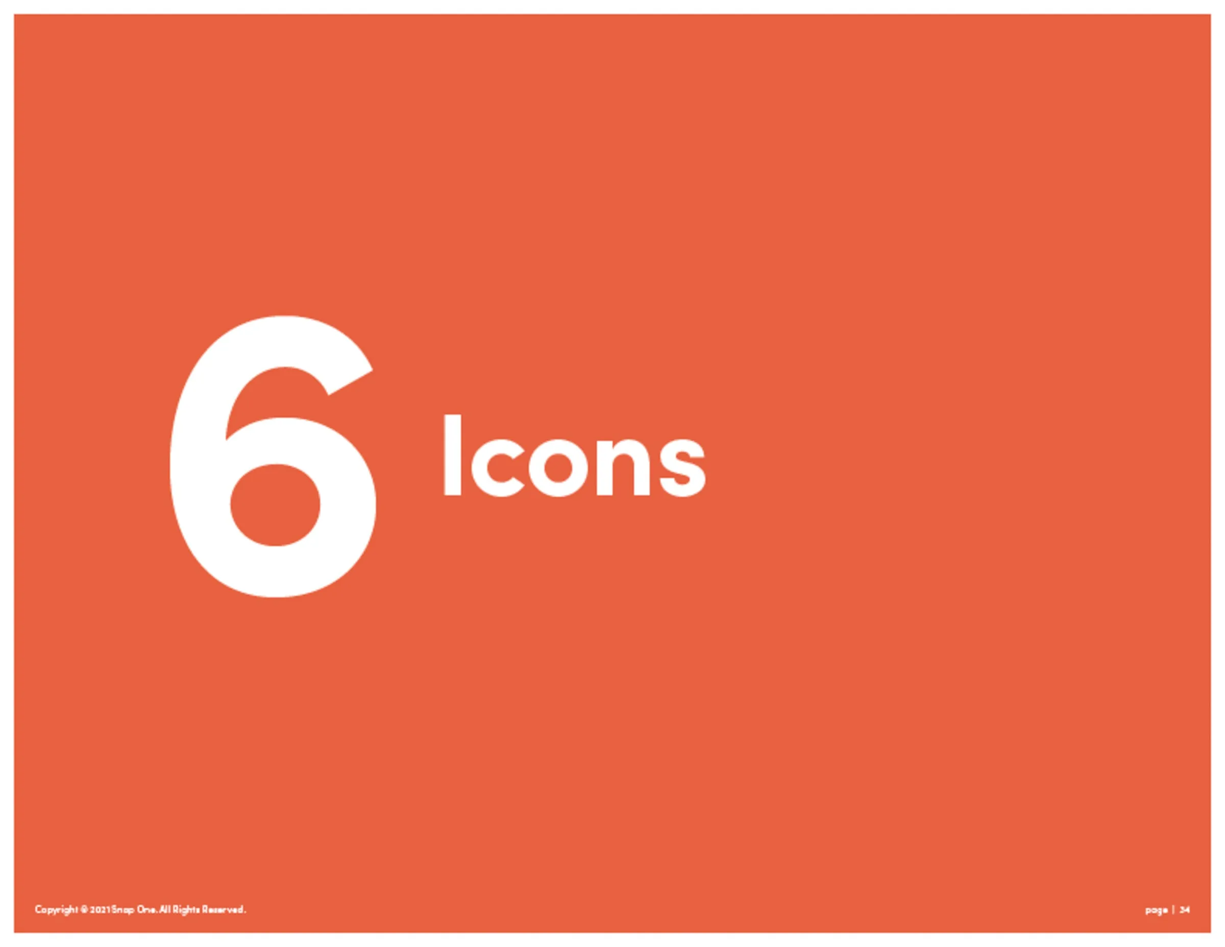 Brand book section divider: 6, Icons