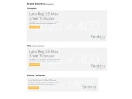 Brand and product group banner specifications (1 of 2)