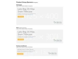 Brand and product group banner specifications (2 of 2)
