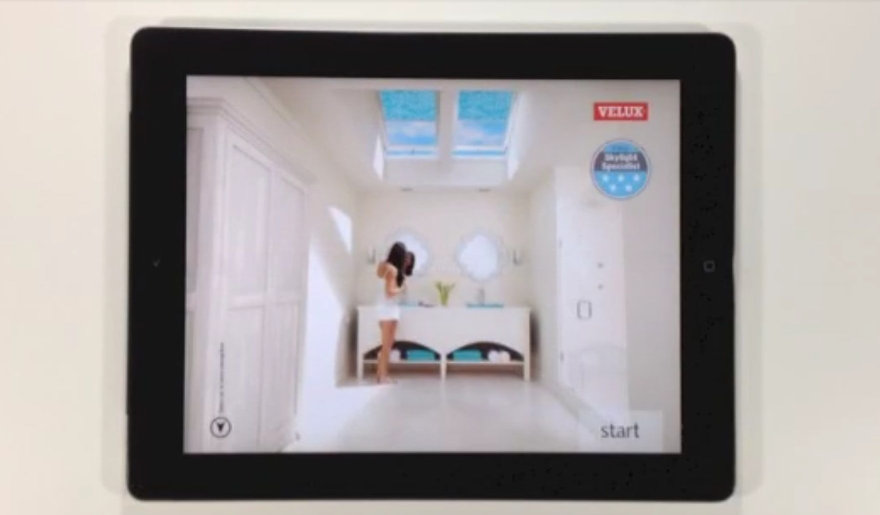 VELUX 5-Star Installer presentation app running on an iPad